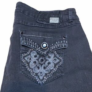 One 5 One black bling pocket black Capri